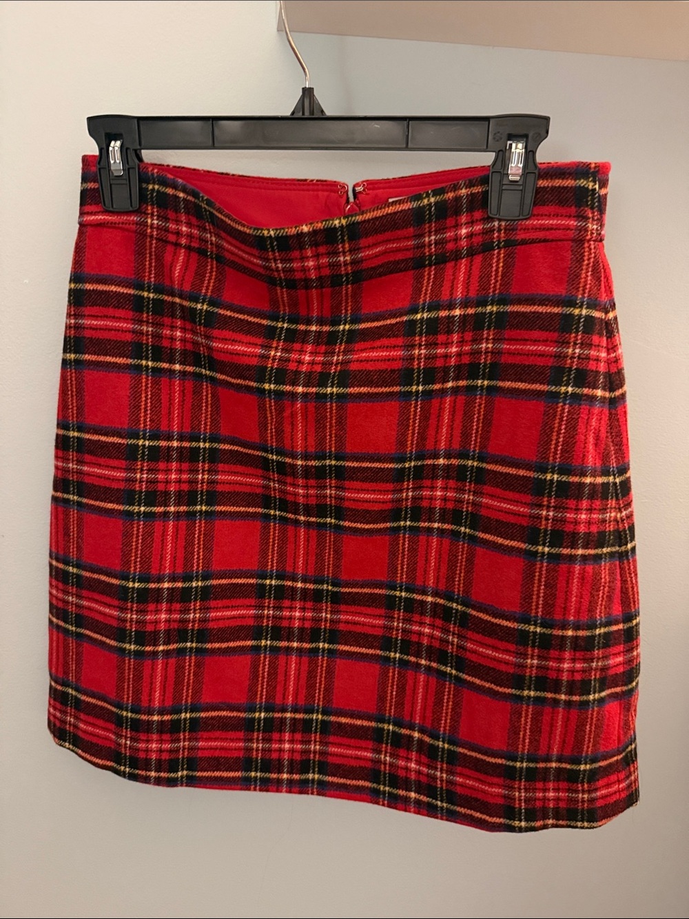 JCREW Red Plaid Mini Skirt